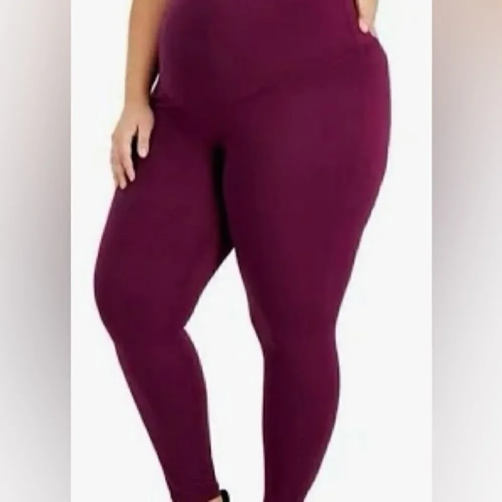 🛍️Ideology Plus Size Maternity Ankle Leggings Cozy Comfortable Fit 2X🎀